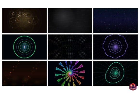 Download Glowing Retro Vector Tunnel Graphic - Glowing Collection