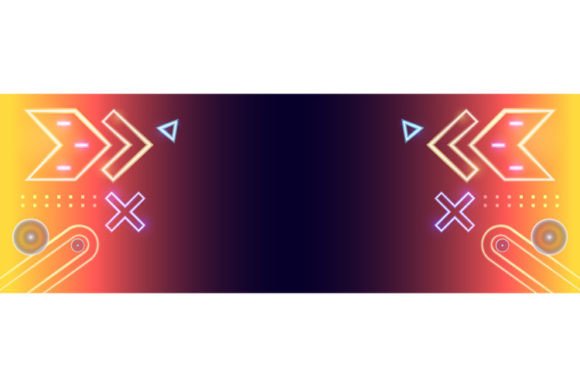 Download Geometric Glowing Neon Light Template - Glowing Collection