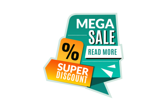 Download Mega Sale Tag. Super Discount Promotiona - Disco Collection