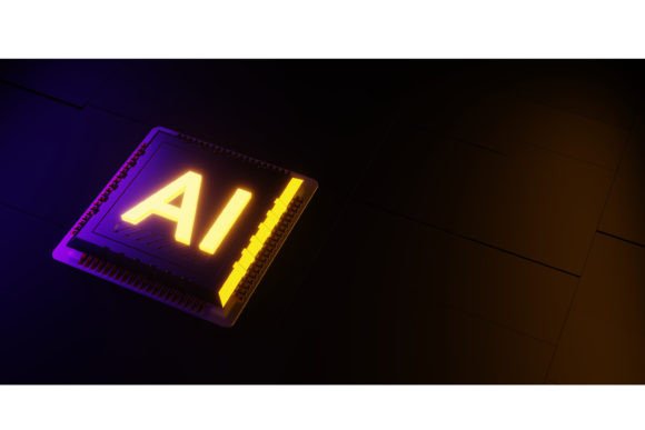 Download Glowing Chip with Sigh in Yellow Light - Glowing Collection