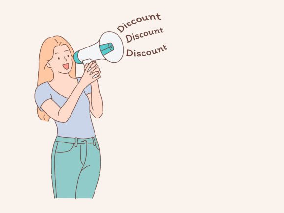 Download Woman Announces Discount - Disco Collection