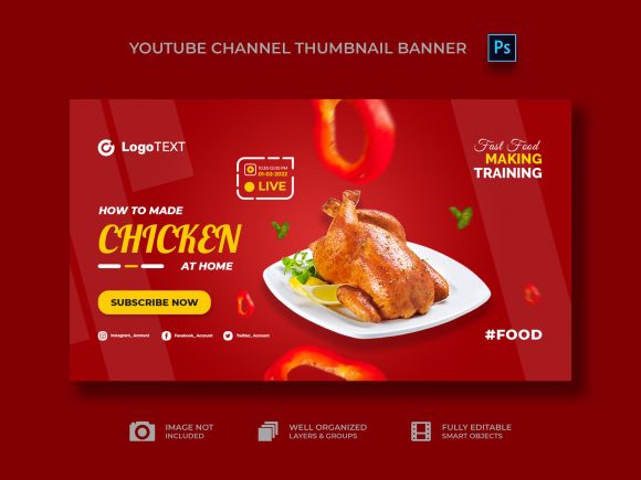 Download Food Concept YouTube Thumbnail - Food Collection