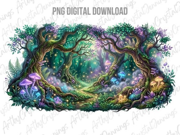 Download Mystical Glowing Enchanted Forest PNG - Glowing Collection