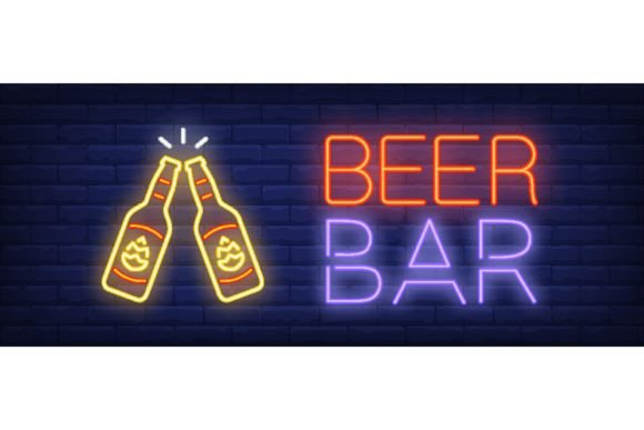 Download Beer Bar Neon Sign. Glowing Inscription - Glowing Collection