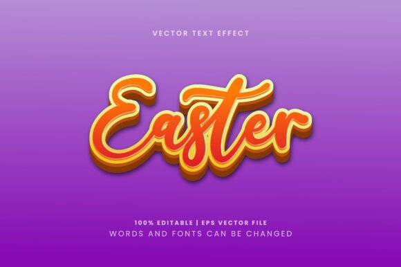 Download Easter 3d Text Effect Typography Design - Text effect typography Collection