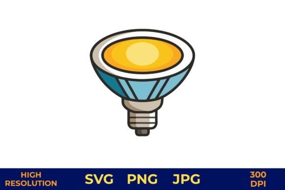 Download LED Bulb Glowing with Warm Yellow Light - Glowing Collection