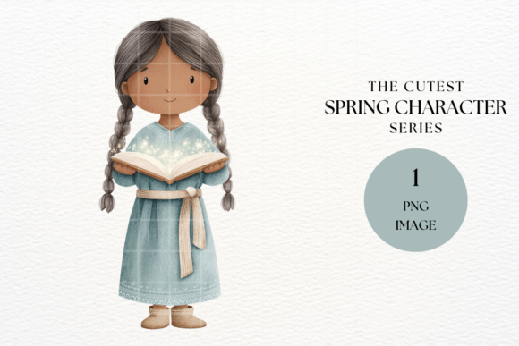 Download Girl with Glowing Magic Book PNG - Premium Bundle