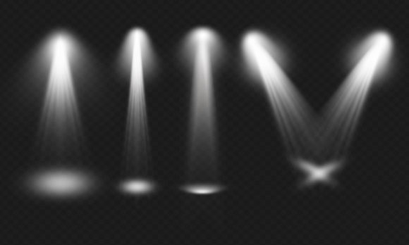Download White Glowing Realestic Beams Spotlights - Premium Resources